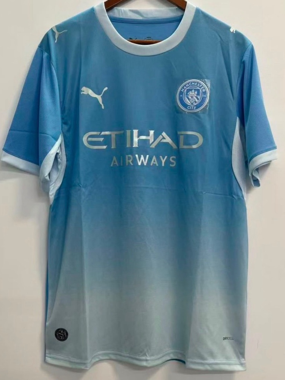 Man City Mens Sky Blue Home Large Football Jersey
